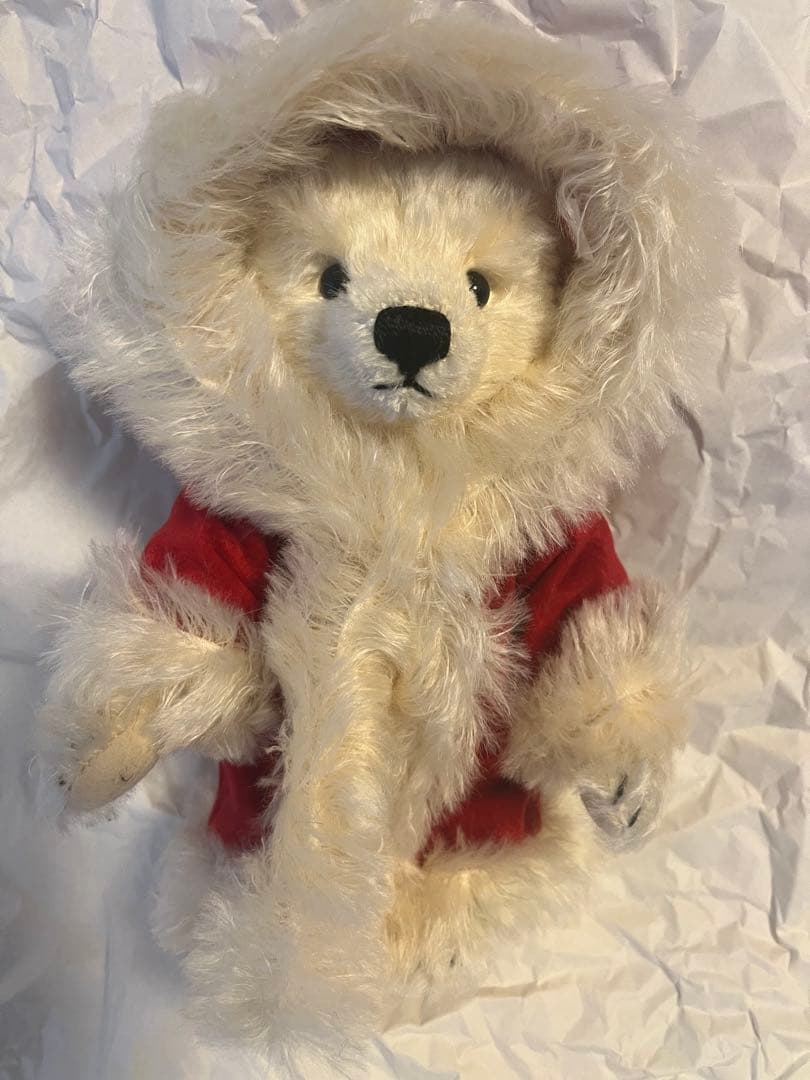 シュタイフ　赤いフード付き白いクマのぬいぐるみ 楽天市場】【シュタイフ公式】 テディベアのジミー（ラブ） テディベア