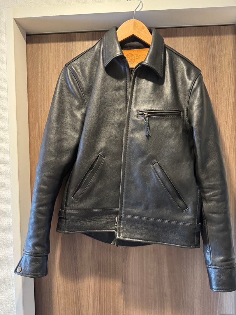 Tenjin Works JS02BK ブラック レザージャケット 38 JS02main_1600x.png?v=1703127786