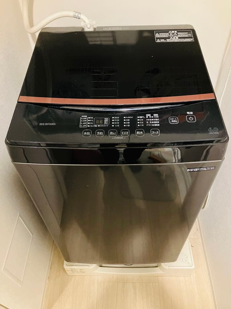 【動作品】アイリスオーヤマ 洗濯機 IAW-T603BLブラック