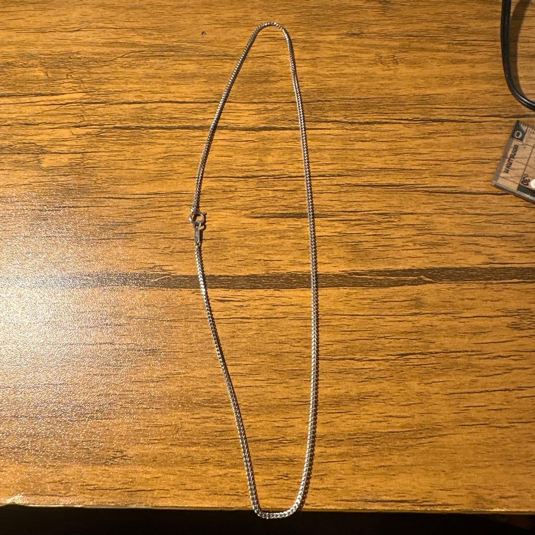 10K ホワイトゴールド フランクリンネックレス 幅1.5mm 45cm