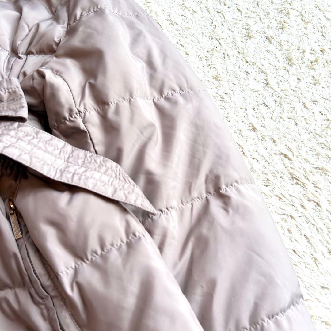 BALMAIN 】本毛皮 ベルト付きダウンコートLフォックスファー バルマン