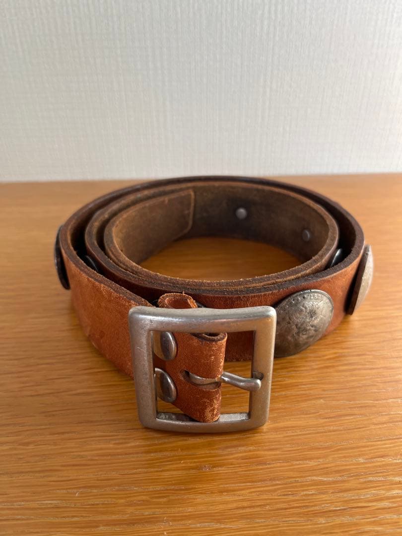 90's レザー コンチョベルト ヴンテージ ウエスタン ギャリソン