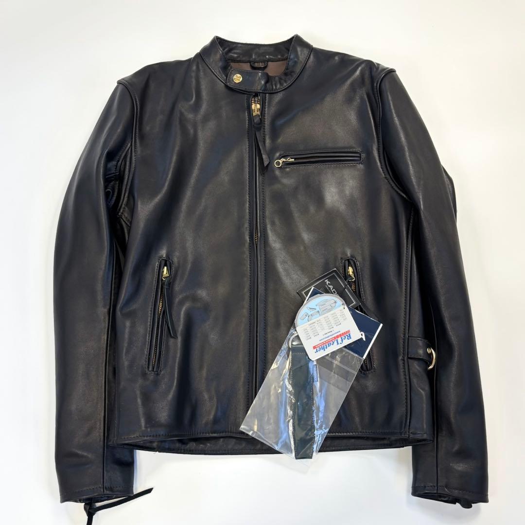 【未使用タグ付き】KADOYA カドヤ LL シングルライダース 牛革 黒 革ジャン ダブル レザージャケット｜カドヤ公式オンラインショップ