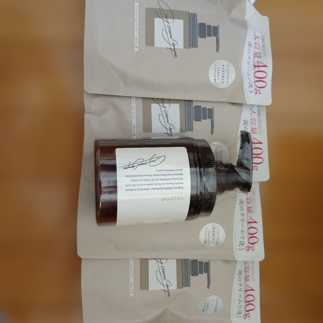 cocone クリームシャンプー （ボトル入380g1点＋400g詰替え4点