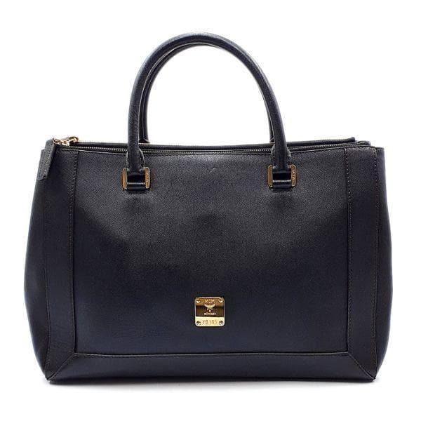 ◆美品◆ エムシーエム MCM ハンドバッグ トートバッグ 鞄 レザー 黒系 MCM（エムシーエム） トートバッグ リバーシブル ヴィセトス レザー