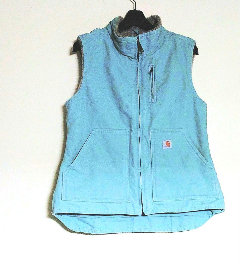 ❐Carharttダックベスト❴水色❵❦ レディース