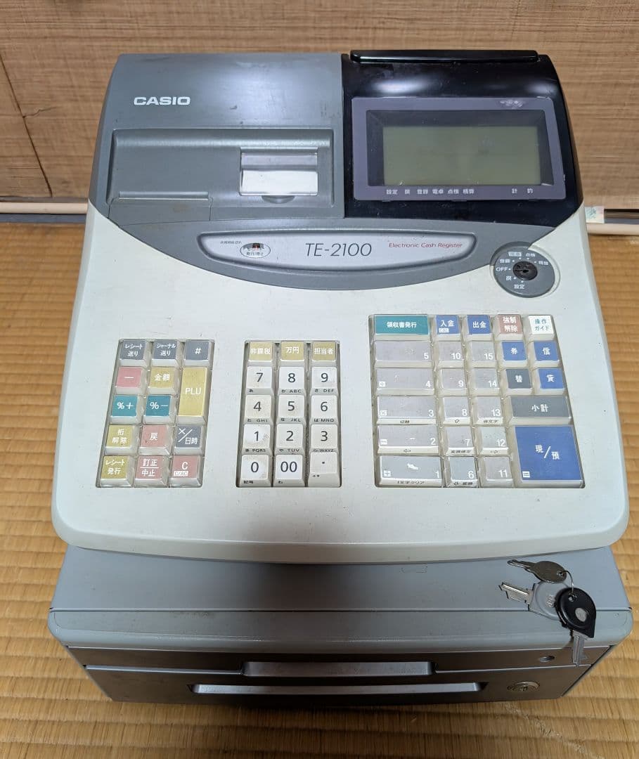 CASIO TE-2100 レジスター セット中古完動品