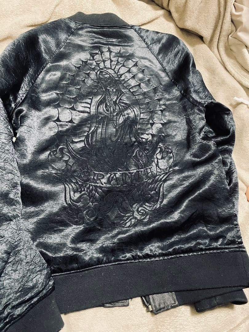 ２面用 beanch スカル 日本限定 スカジャン レーヨン ベロア