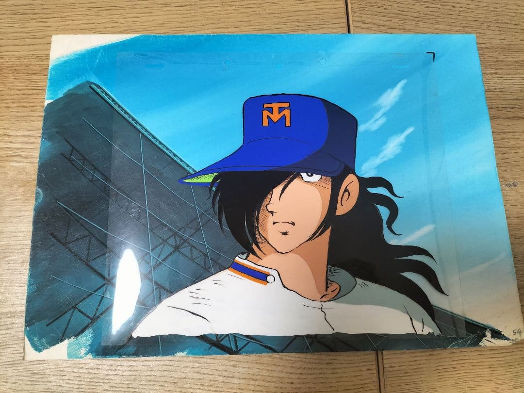 ☆TVアニメ/野球狂の詩 /火浦健 セル画＋色指定表 セット/原作：水島