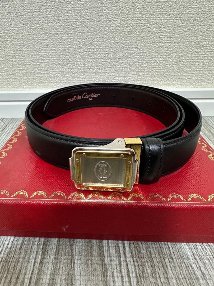 ブ*ジ様 正規品 must de Cartier ベルト レザー 全長126cm