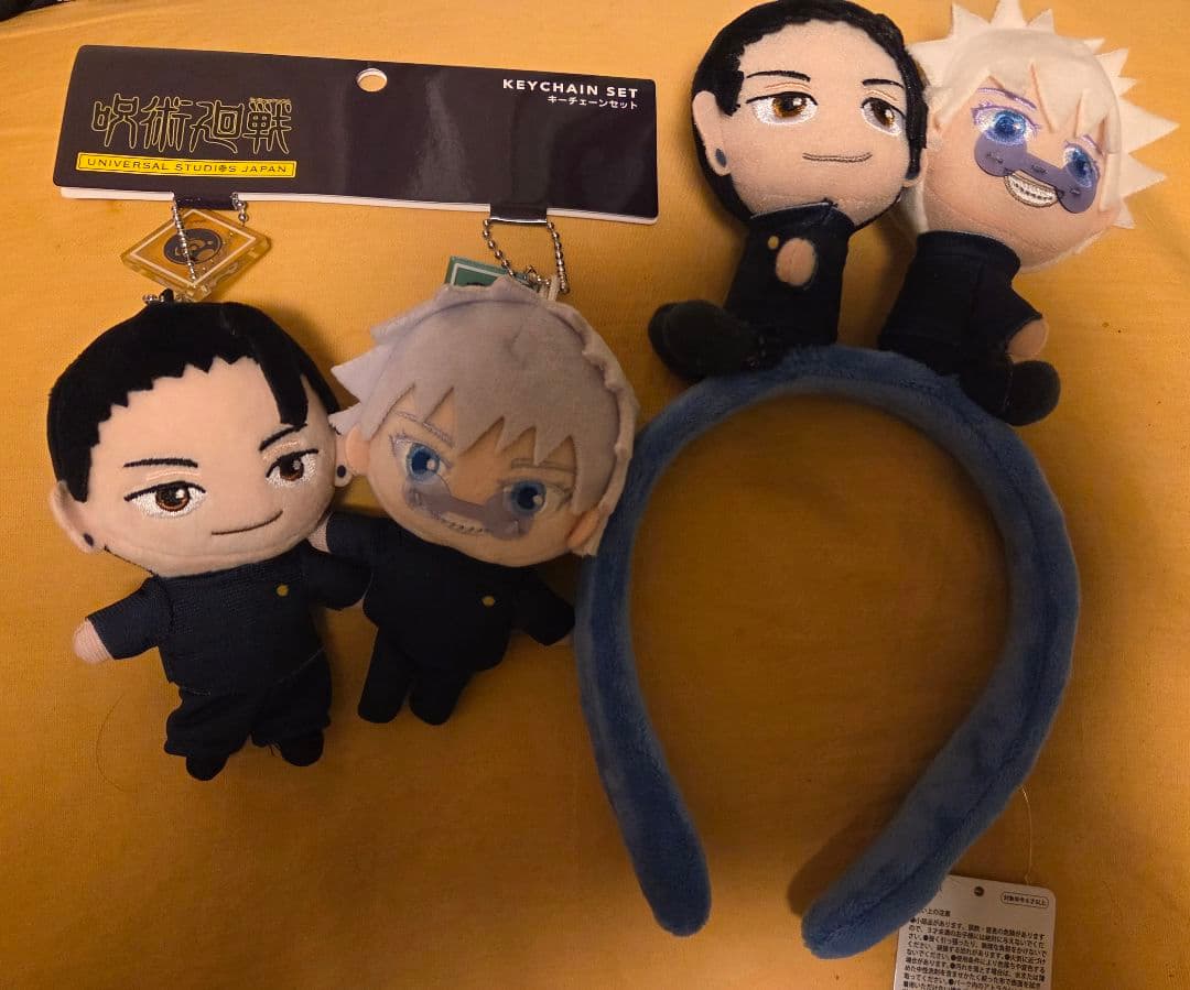 USJ 限定　呪術廻戦　五条悟 夏油傑 カチューシャ　マスコットキーチェーン