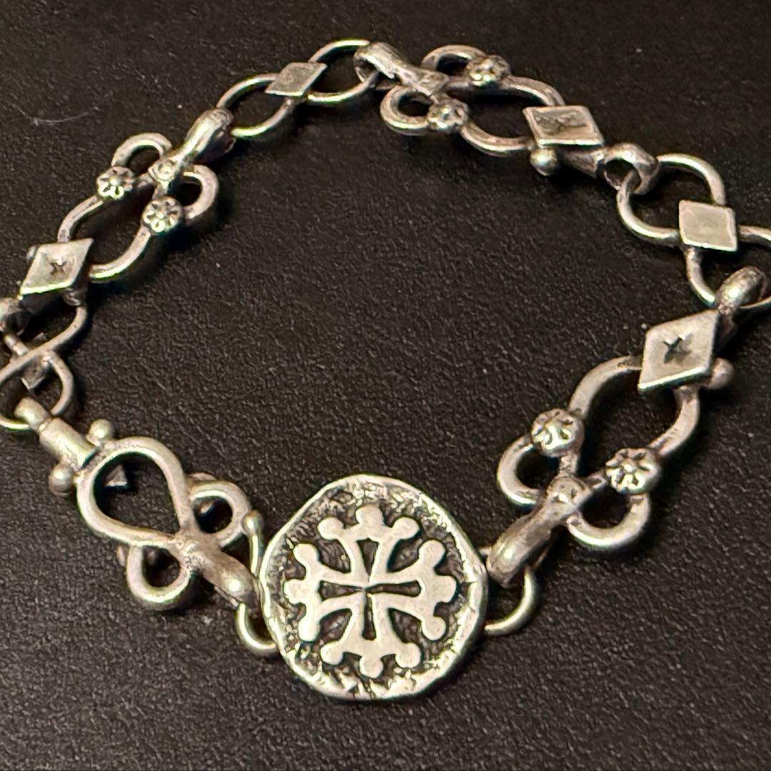 m*a様 ジョニー・デップ愛用ウォレットチェーン同パーツ使用シルバーブレスレット