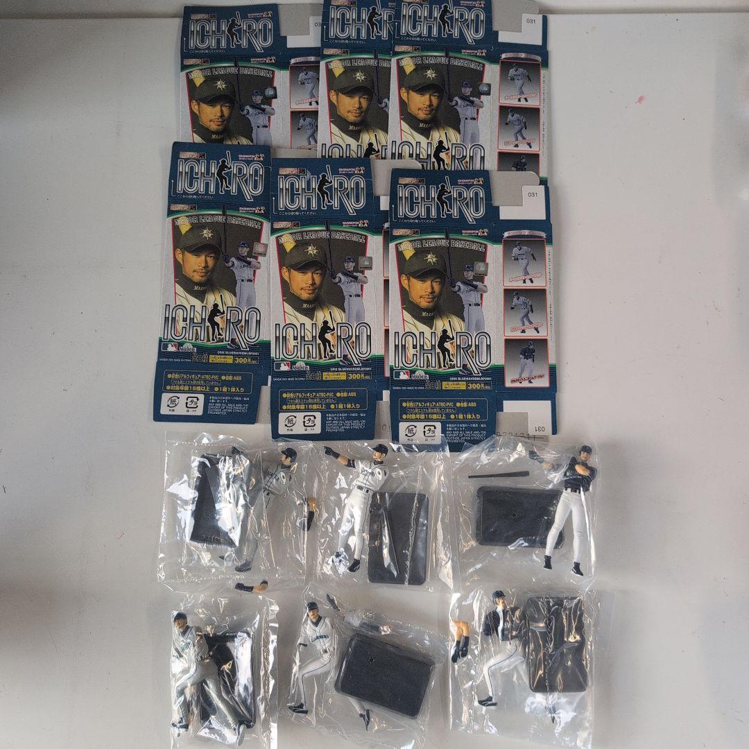 イチロー フィギュアセット2001年ガシャ箱マリナーズ版6種HGシリーズ