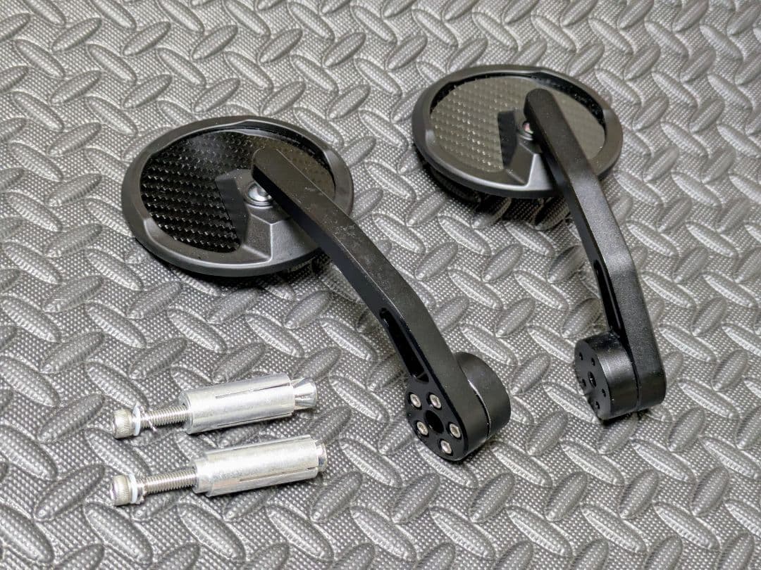 汎用カーボン バーエンドミラー