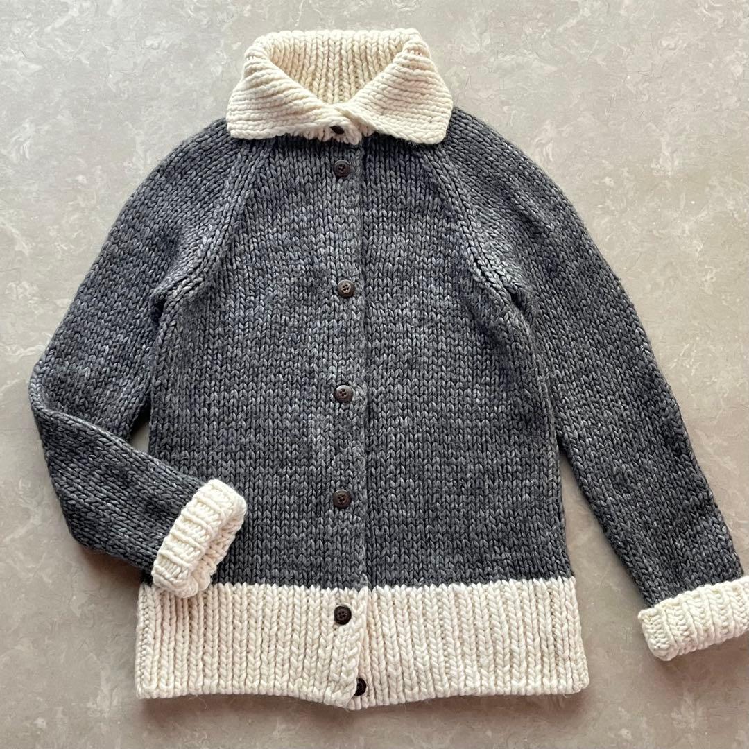 レア美品☆ミナ ペルホネン／ヴィンテージ ニットカーディガン アルパカ混 ウール