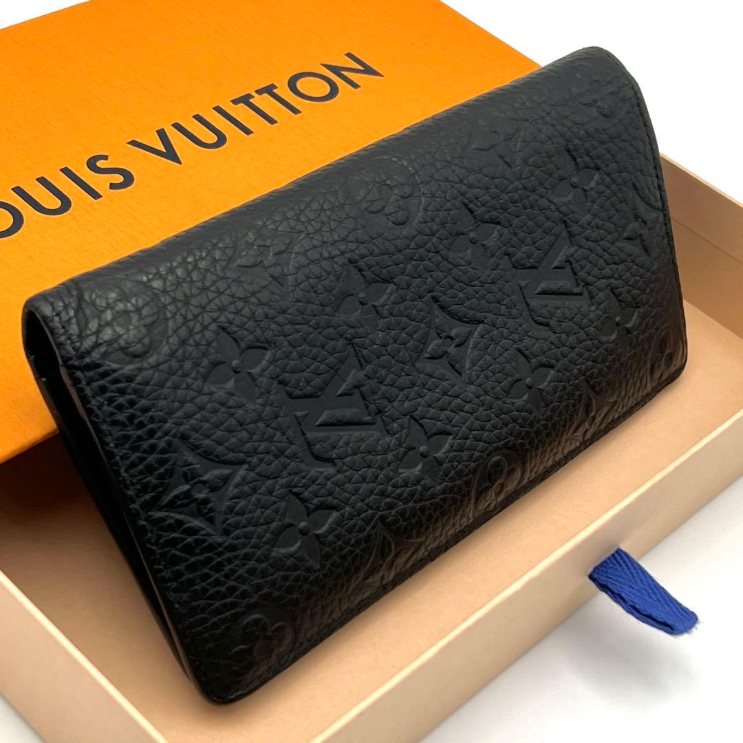 【美品】ルイヴィトン トリヨン ポルトフォイユ ブラザNM 長財布 ブラック