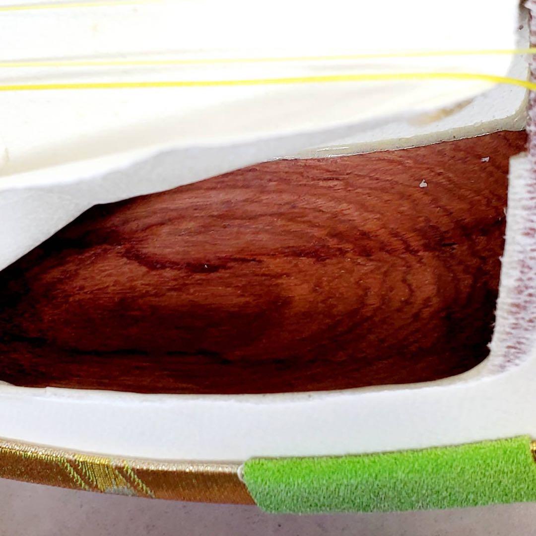 ジャンク 津軽三味線 東さわり 丸打胴 犬皮 中棹 紫檀 三つ折り ハード