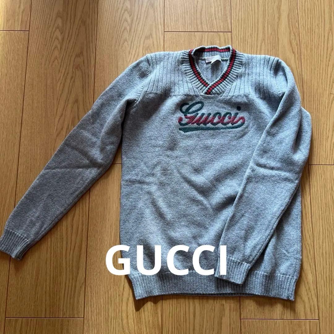 Gucci チルドレングレー 長袖セーター ウール100%12サイズ