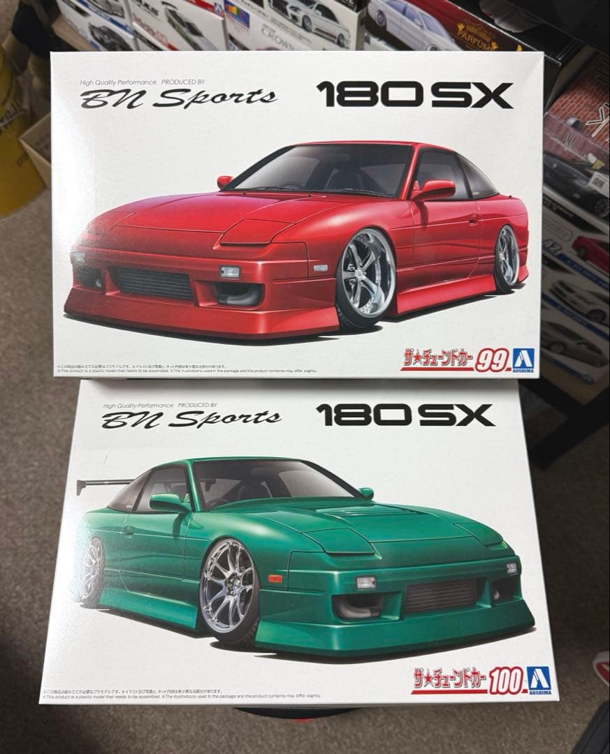 アオシマ BNスポーツ 180SX 2台セット アオシマ BNスポーツ 180SX(5)大失敗 | よし@シロートモデラーブログ