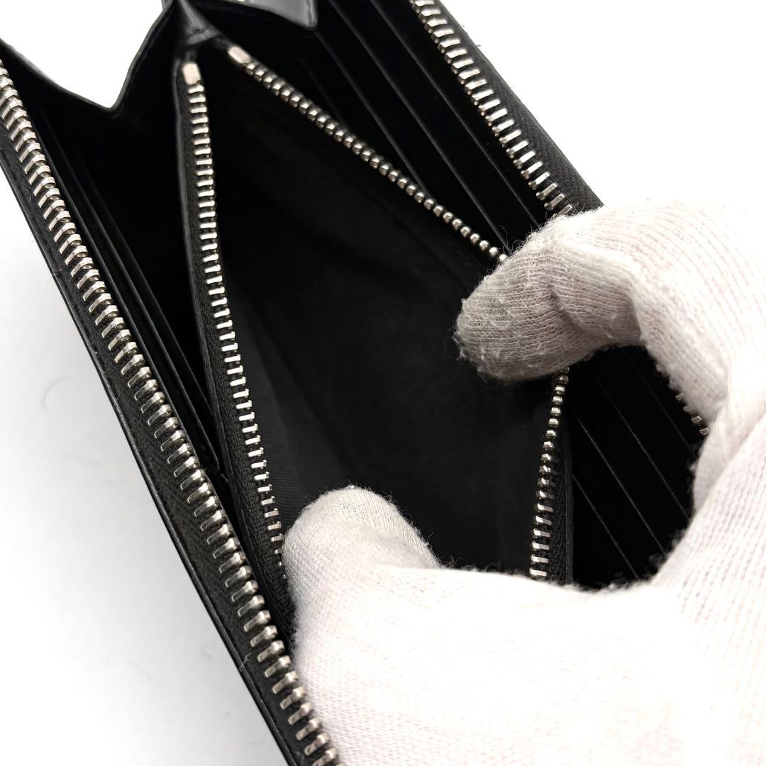 未使用級】サンローラン 長財布 L字ジップ レザー ロゴ 付属品完備