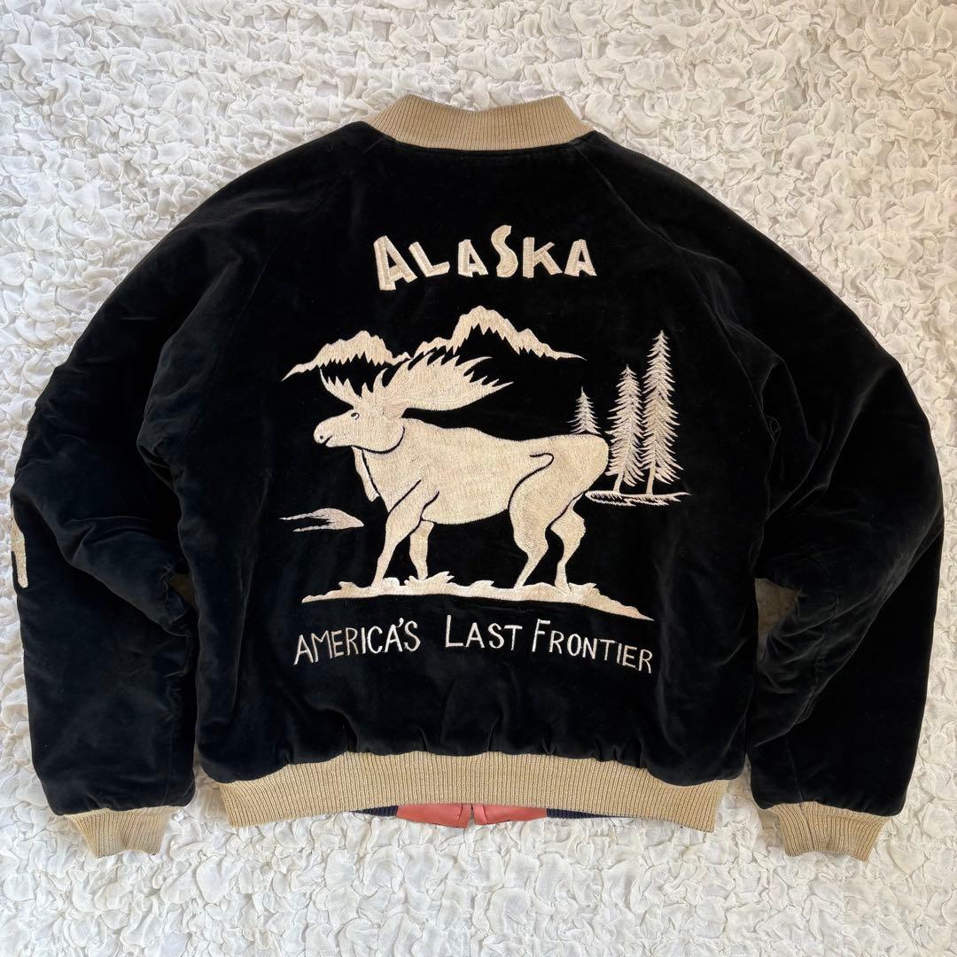 テーラー東洋 アラスカジャン 別珍×サテン リバーシブル スカジャン　中サイズ