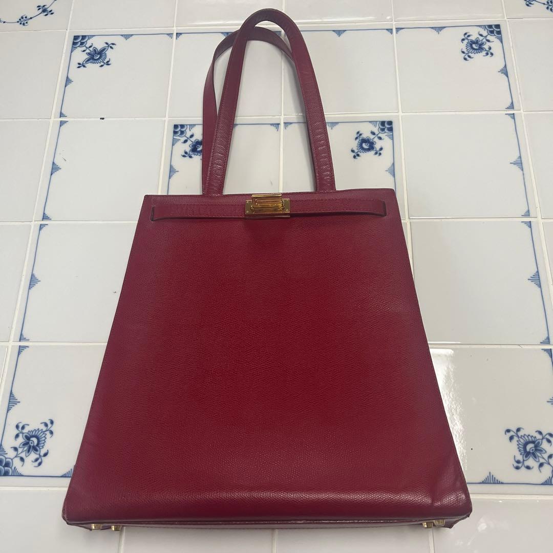 エトロ ETRO バーガンディ レザー風 トートバッグ - メルカリ