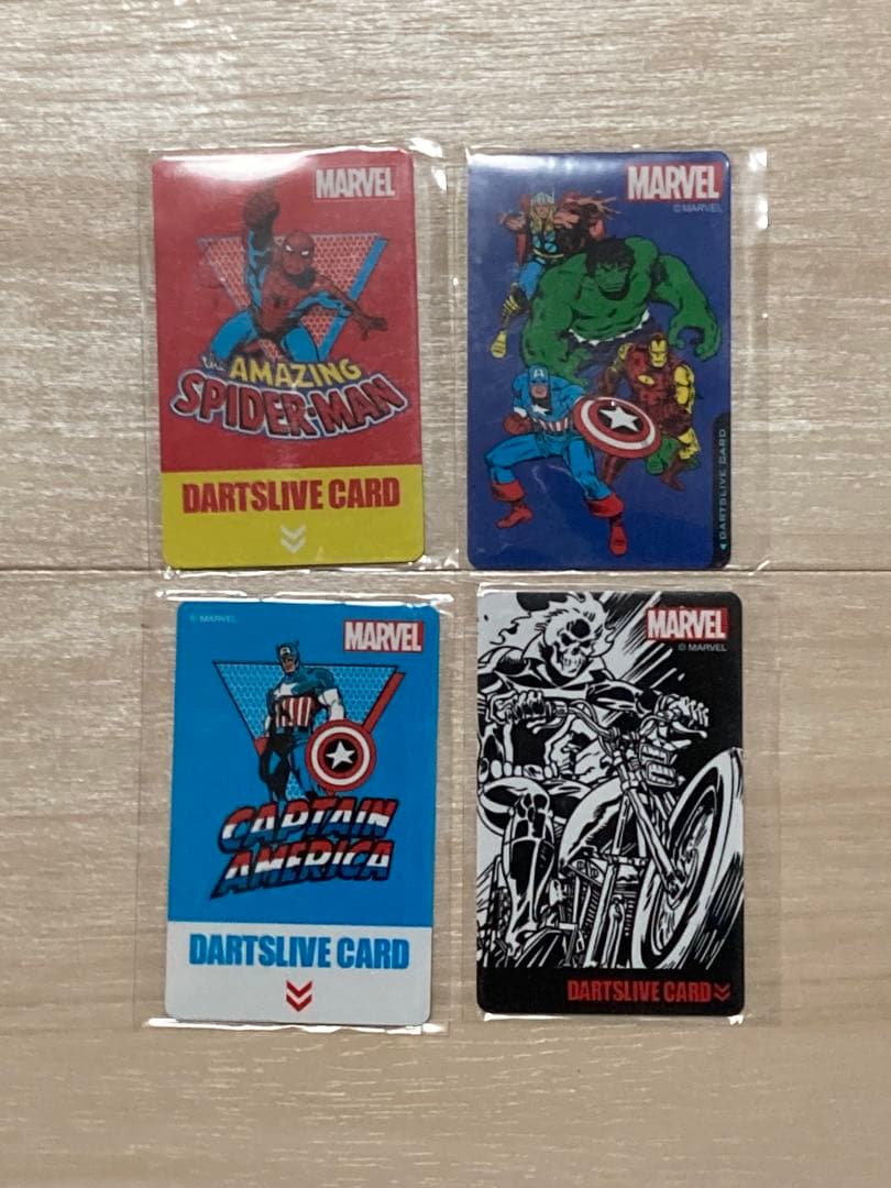 ダーツライブカードマーベルキャラクター4枚