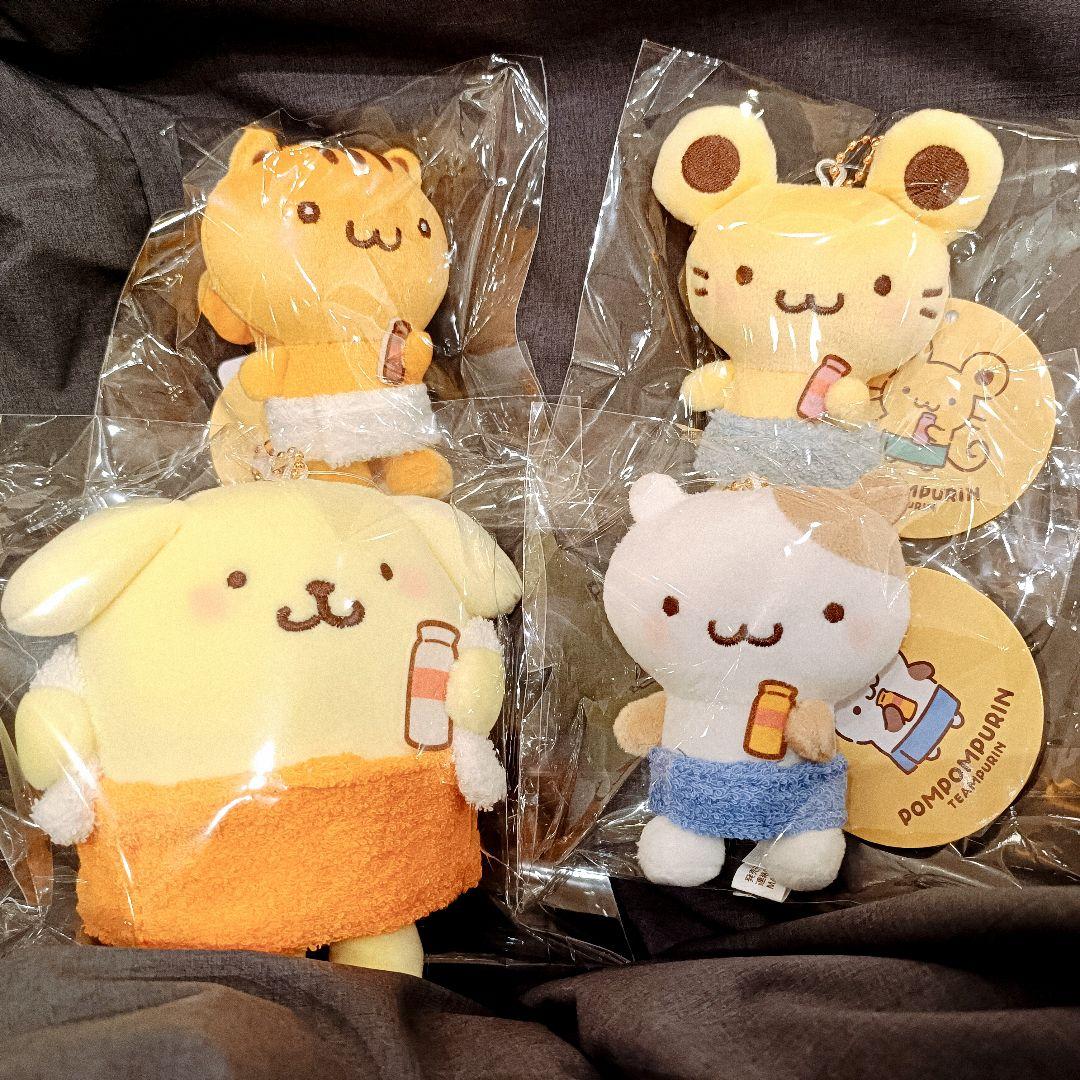 ポムポムプリン ほかほかリラックスタイム むにゅぐるみマスコット4点セット ポムポムプリン ほかほかリラックスタイム むにゅぐるみマスコット4点