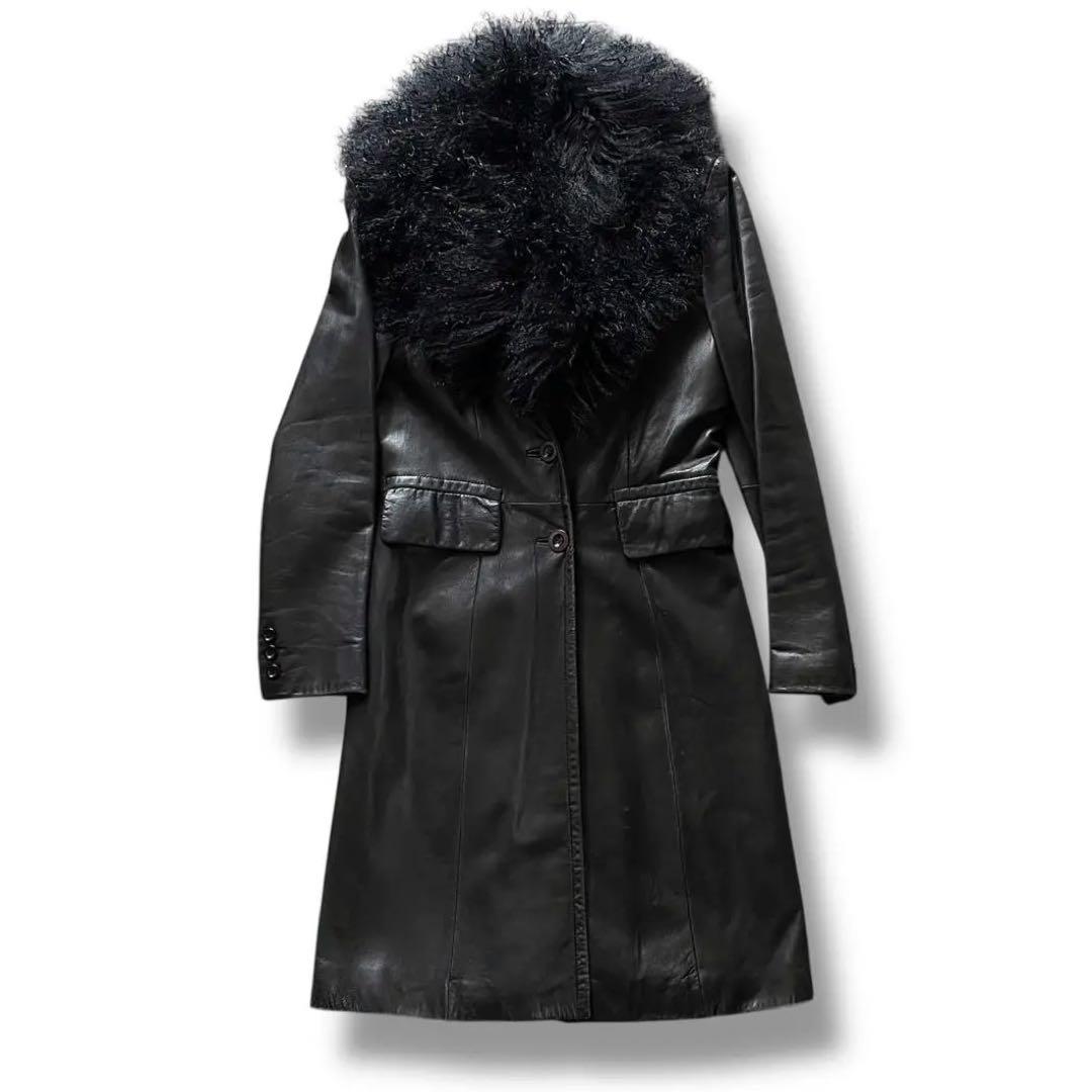 ジャケット・アウター 00s Faux fur collar leather coat