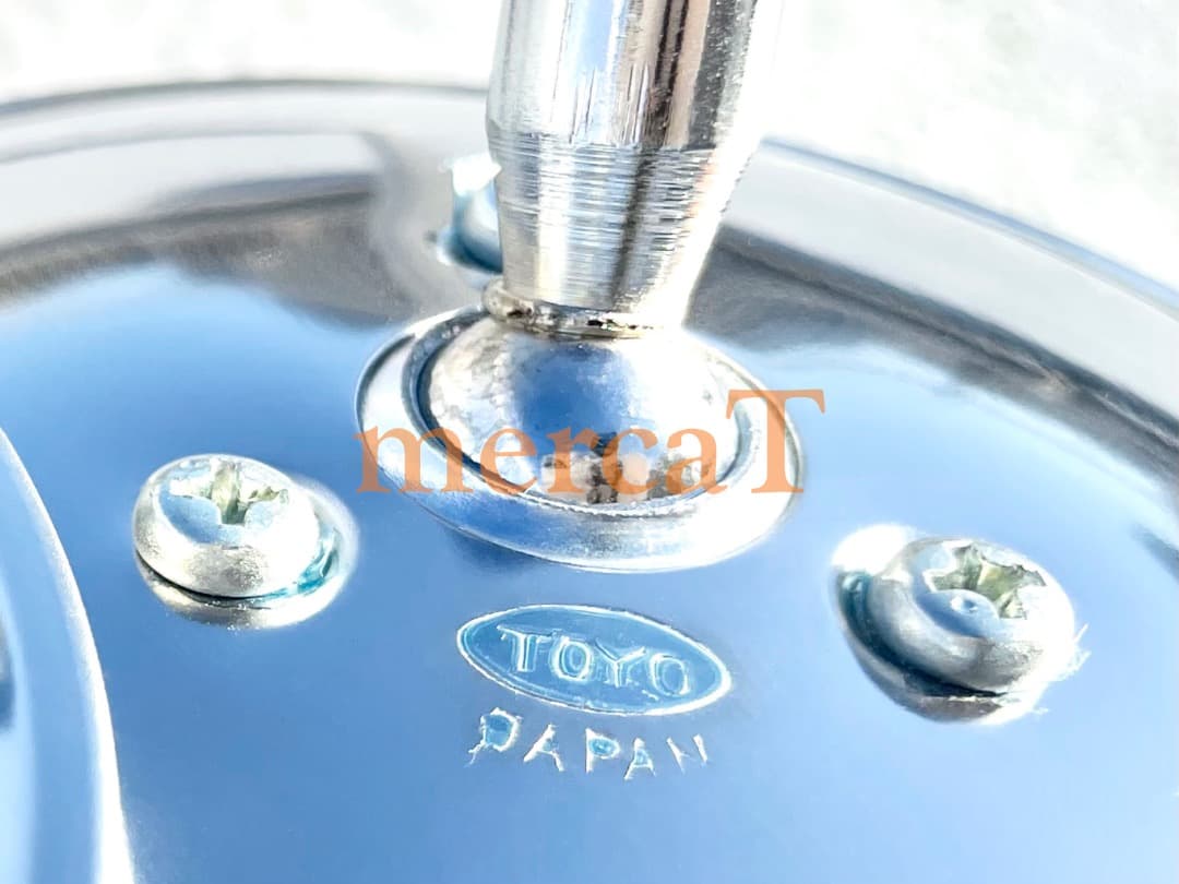 70s当時物NOSビンテージラウンドミラー サテンTOYOクランプ付属2本セット