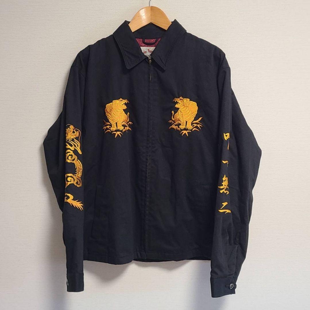 キャリー CALEE スーベニアジャケット ブルゾン 羽織 タイガー 刺繍 XL