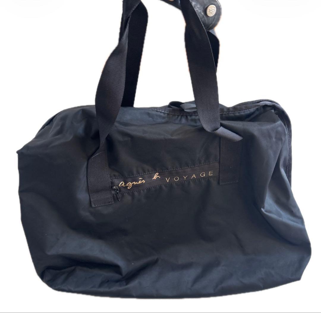 agnès b. VOYAGE ブラックボストンバッグ - メルカリ
