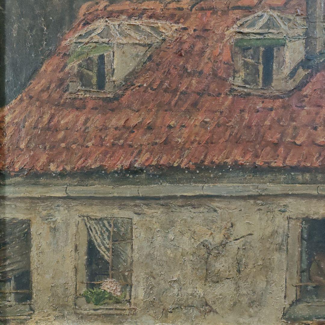 本橋永造　油彩画 8号「RUE DE ST. BERNARD」1966年パリ製作