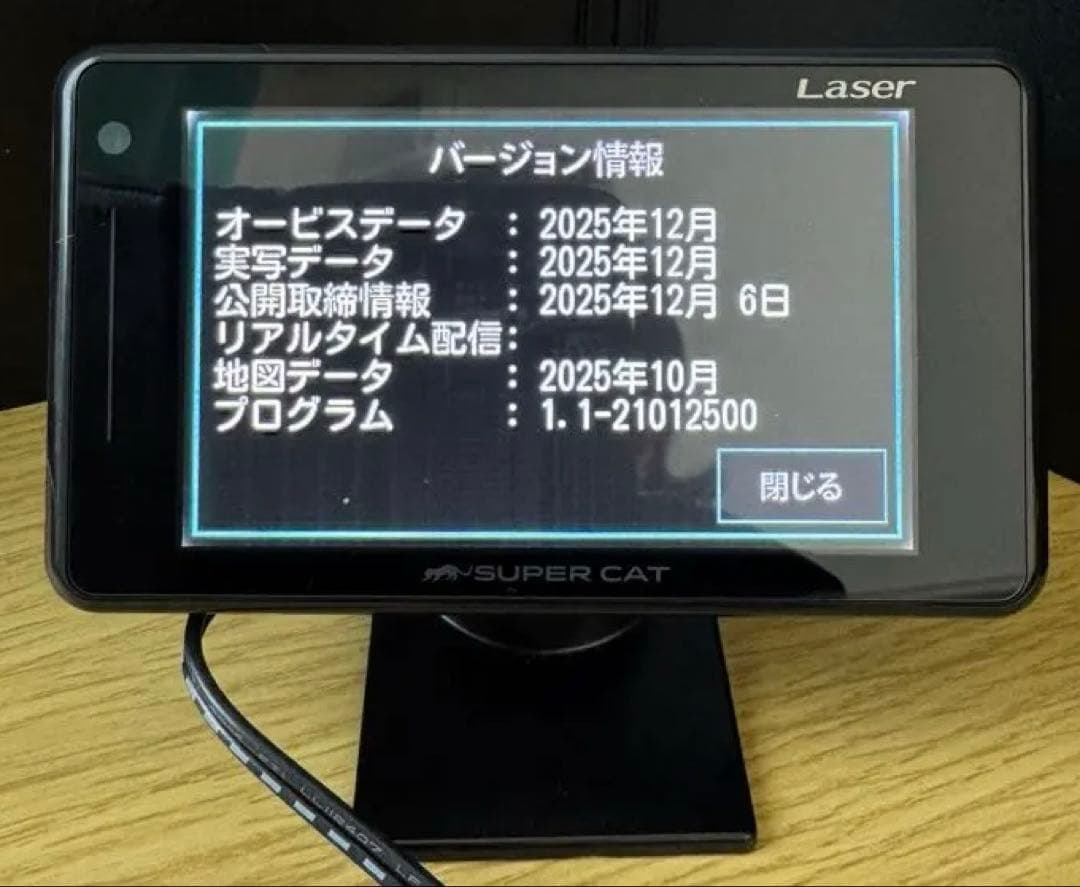 Z120L 最新2025年10月地図データ スーパーキャットレーダー探知機