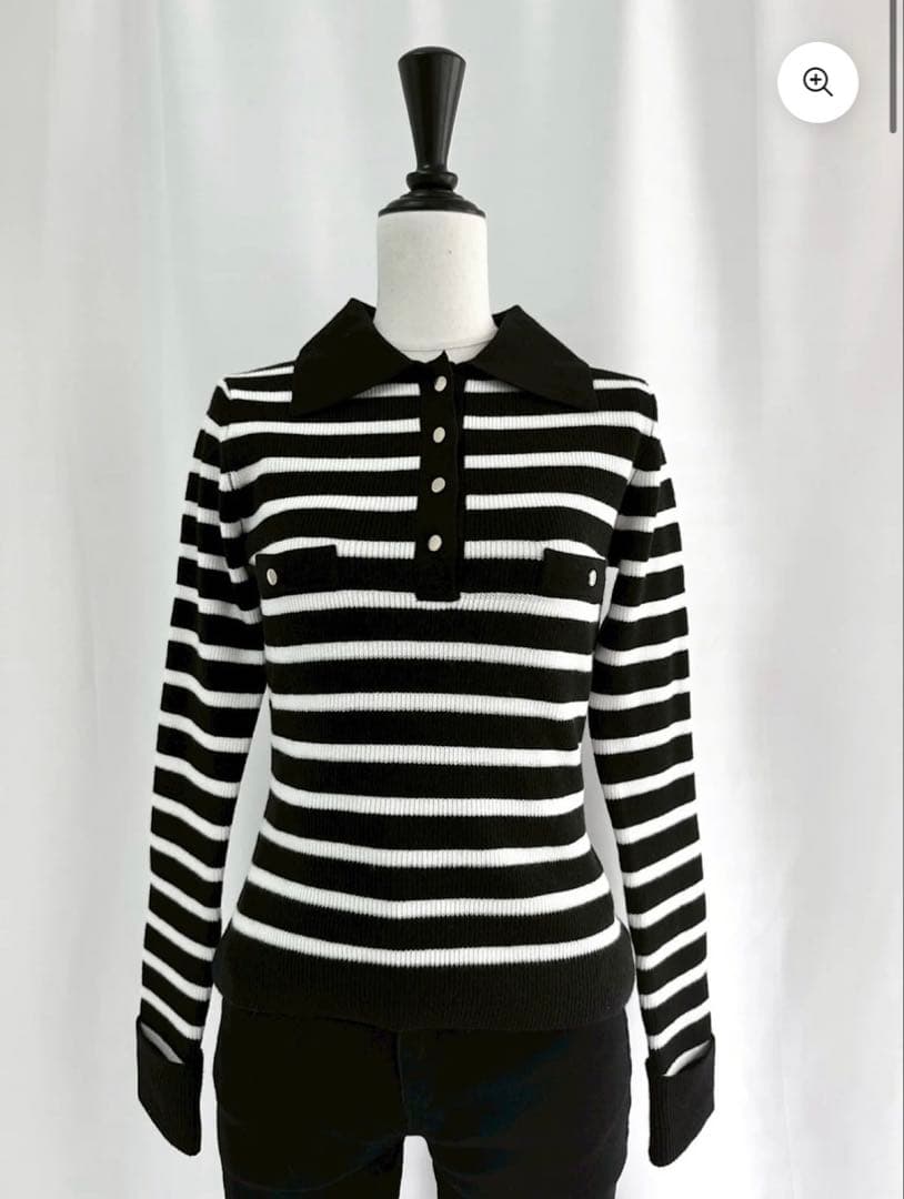 トップス DIANTE BIG COLLAR GOLD BUTTON RIB KNIT Gold Button V-neck Banded Cardigan | Express