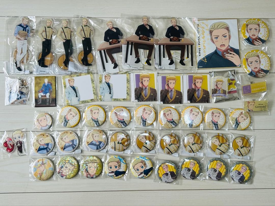 ヘタリア ドイツ 缶バッジ アクリルスタンド WEBくじ 執事 遊園地 マルイ