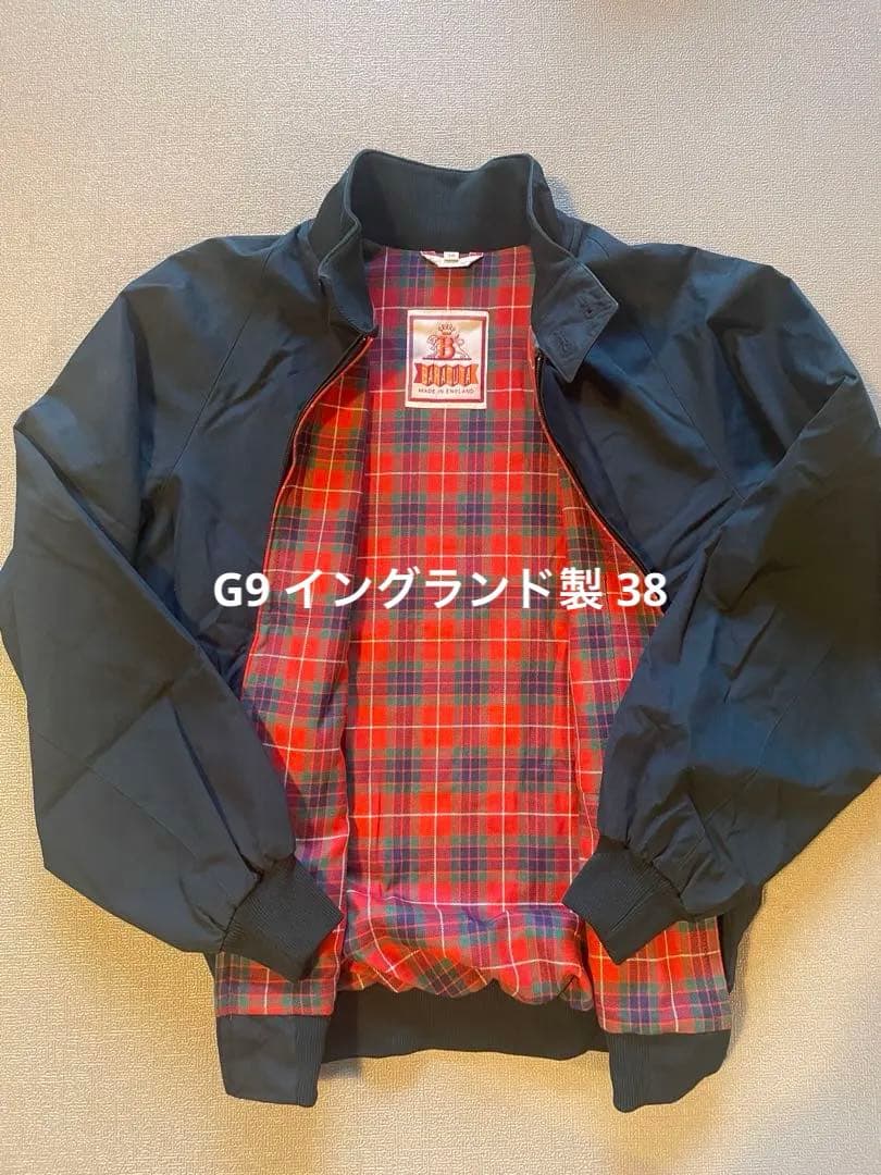 美品BARACUTA バラクータ g9 ネイビーブルゾン　イギリス製 英国製 BARACUTA G9 ハリントン ジャケット 紺系 46 ネイビー