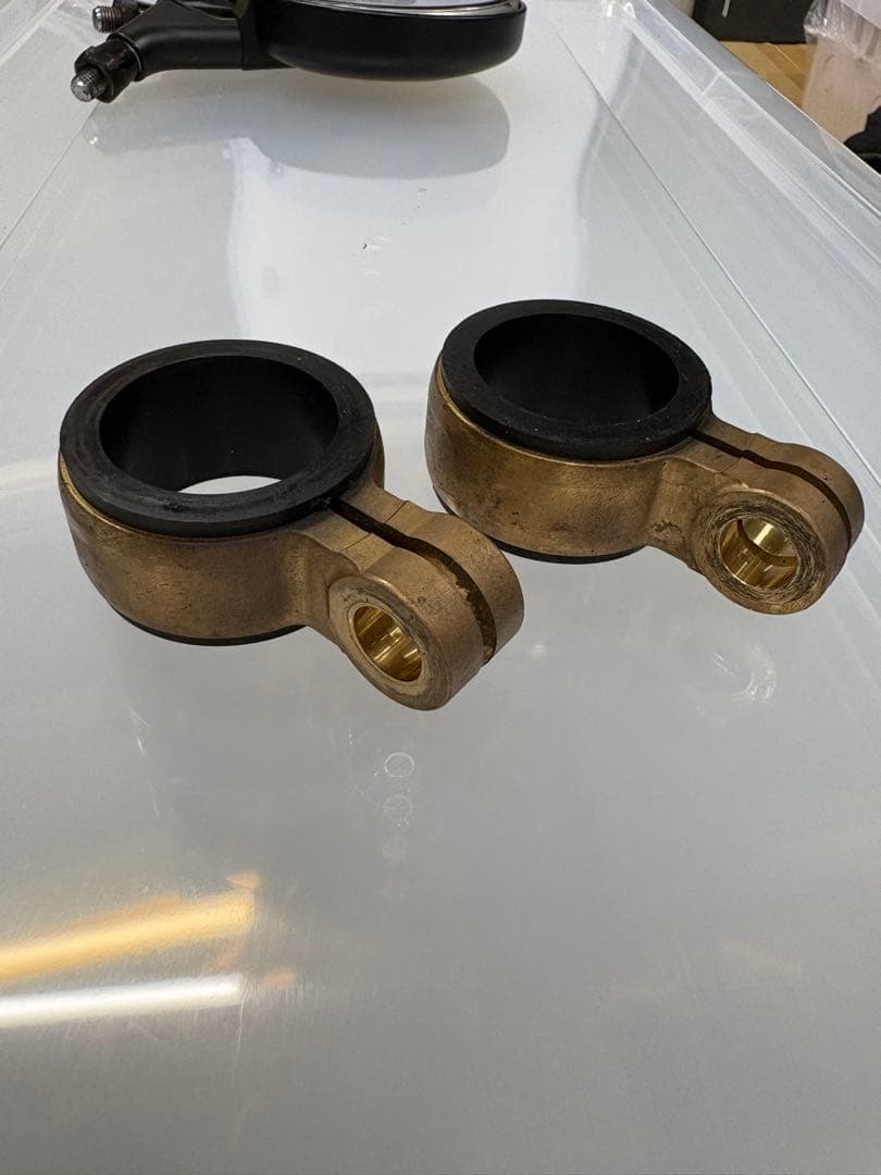 ウインカーフォーククランプ 2個セット 真鍮製　z1 z2 マッハ