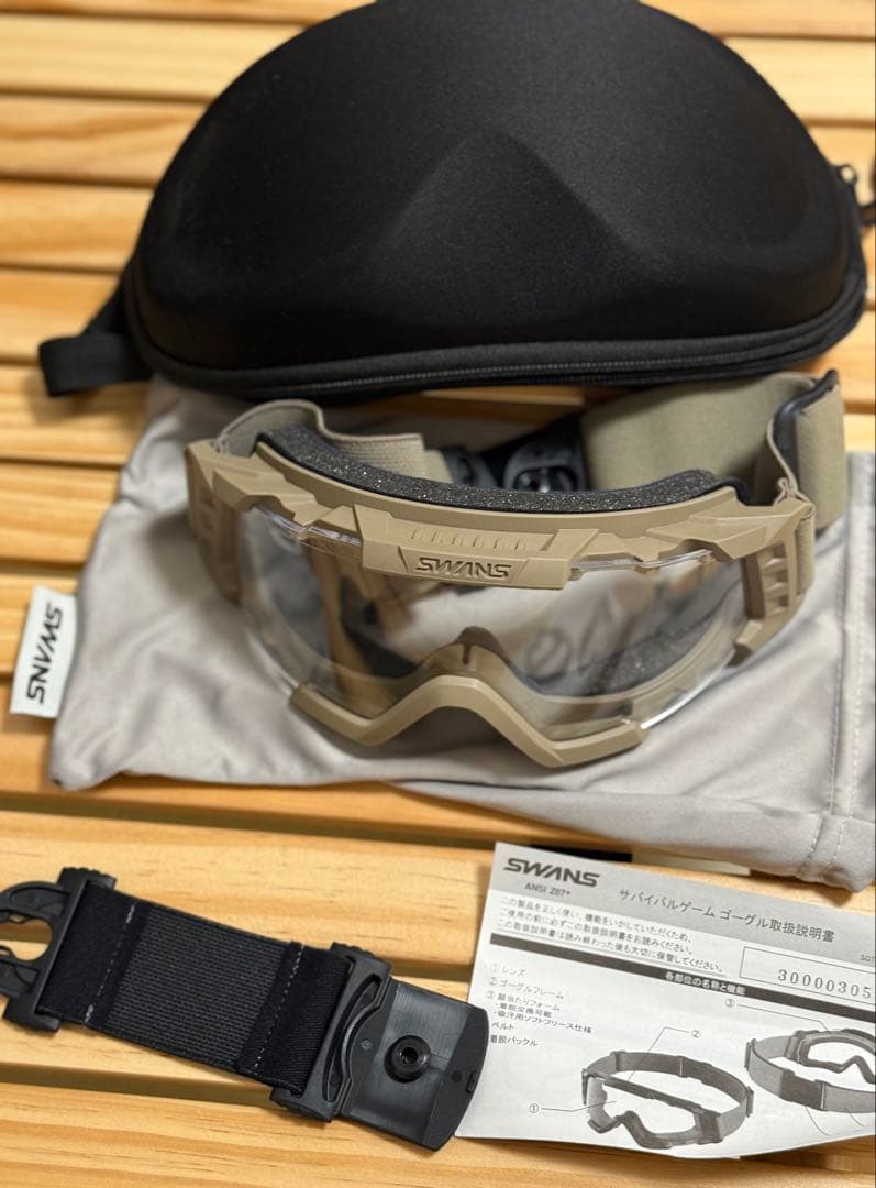 SWANS ゴーグル TAN 純正ケースつき