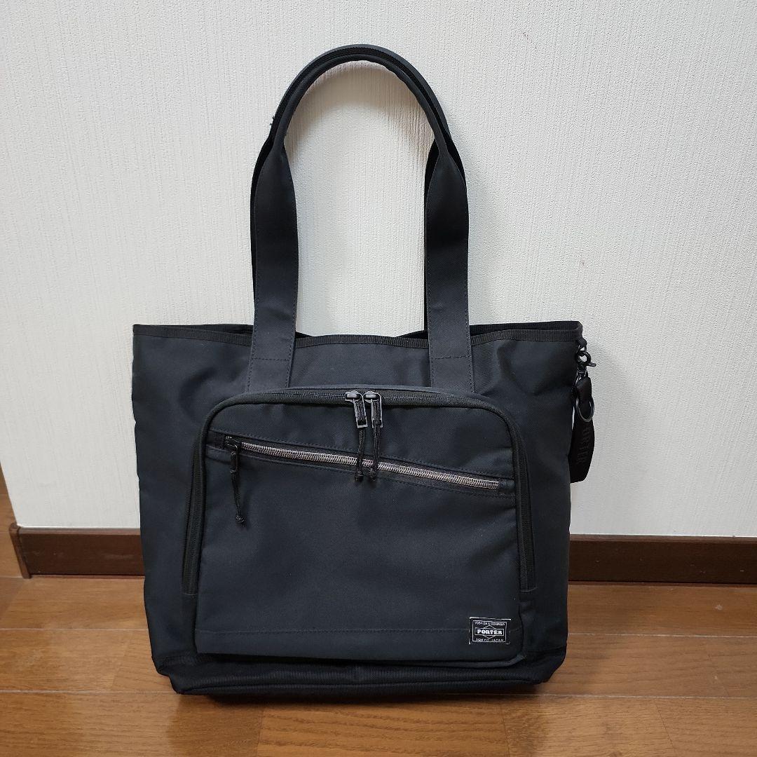 ポーター フロント トートバッグ L ブラック PORTER FRONT
