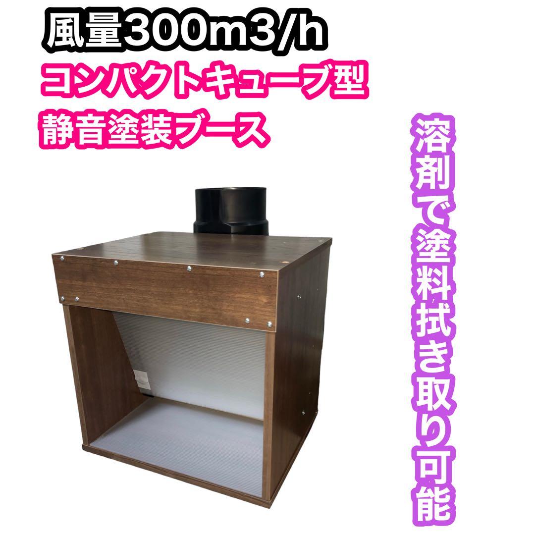 リスコラ LED ダクト付き風量300m3/h 小型静音塗装ブース 茶色 4.jpg