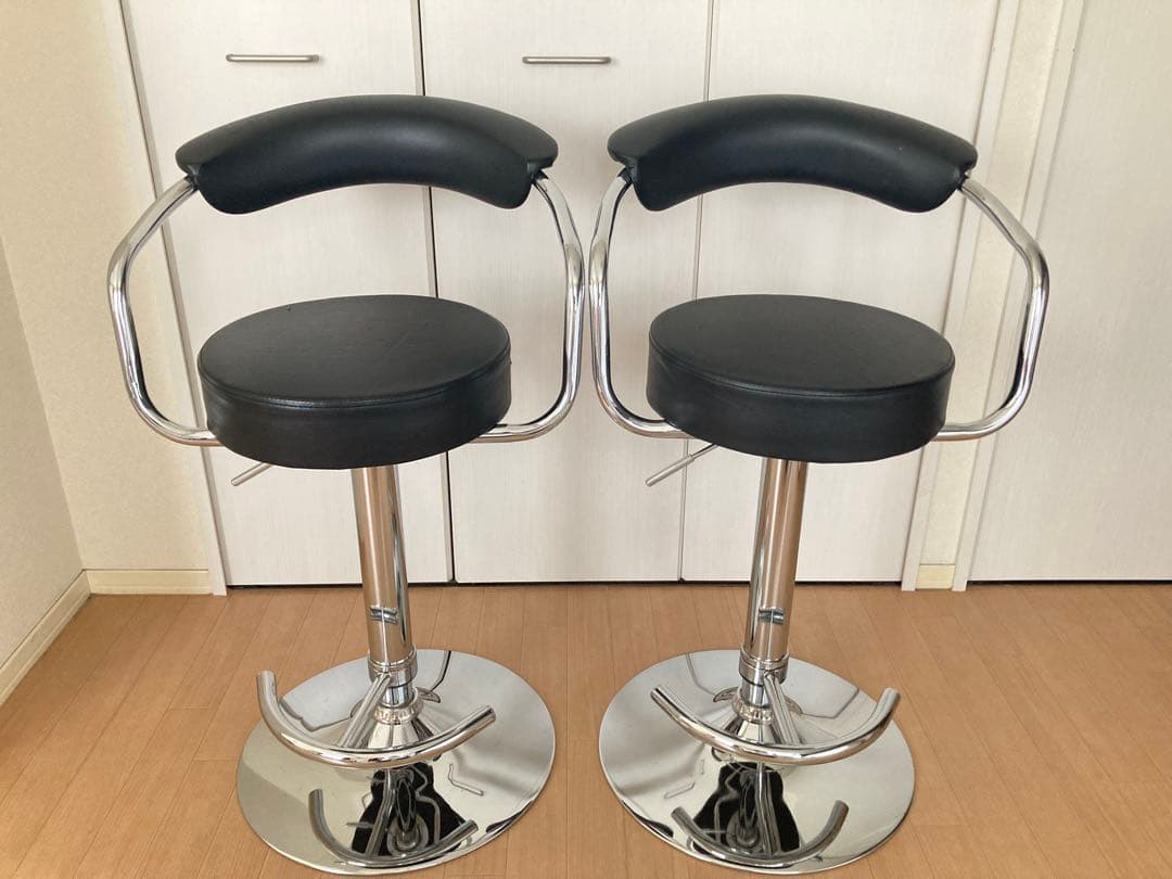 ニトリ　カウンターチェア　黒　2脚セット