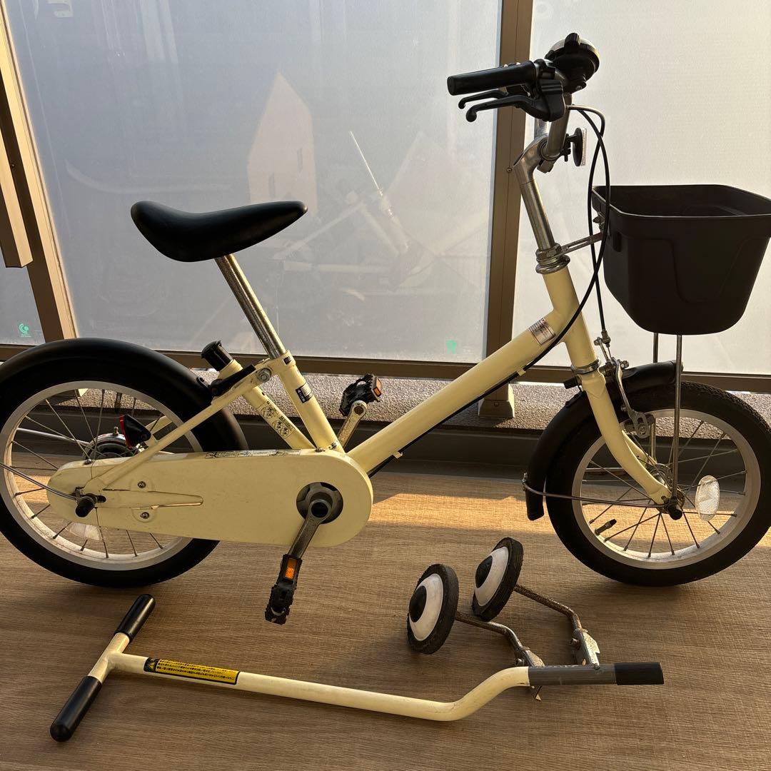 無印良品　キッズ自転車　16インチ　アイボリー 2026年最新】無印良品 自転車 16の人気アイテム - メルカリ