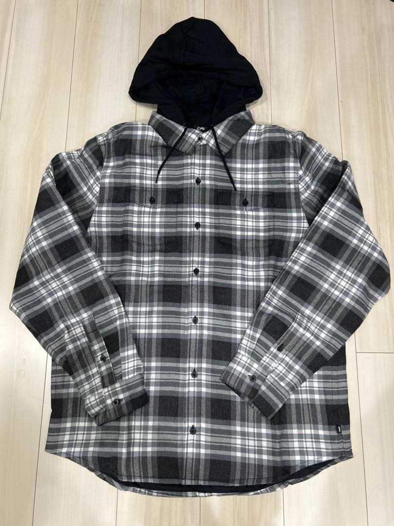 【新品】NIKE SB フランネルシャツ チェック柄 長袖　フード 2XL