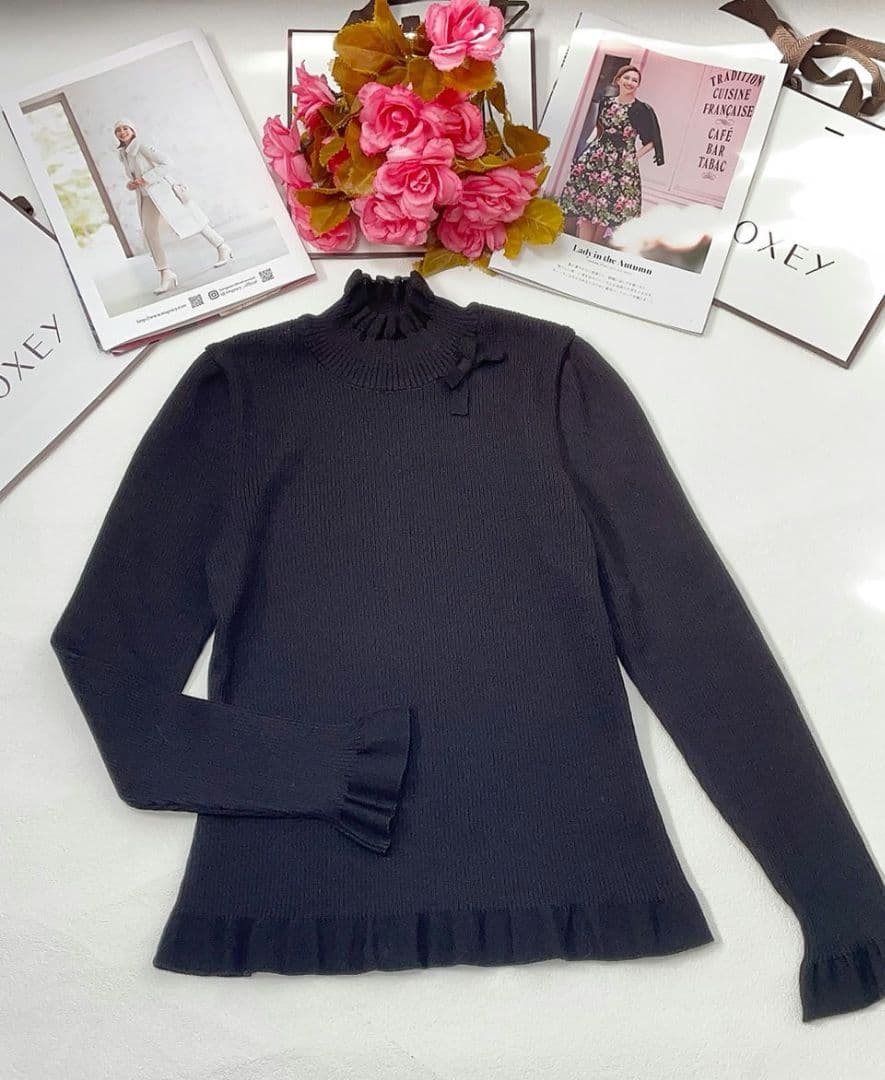 《Nana》エムズグレイシー トップス ハイネック 左肩リボン✨