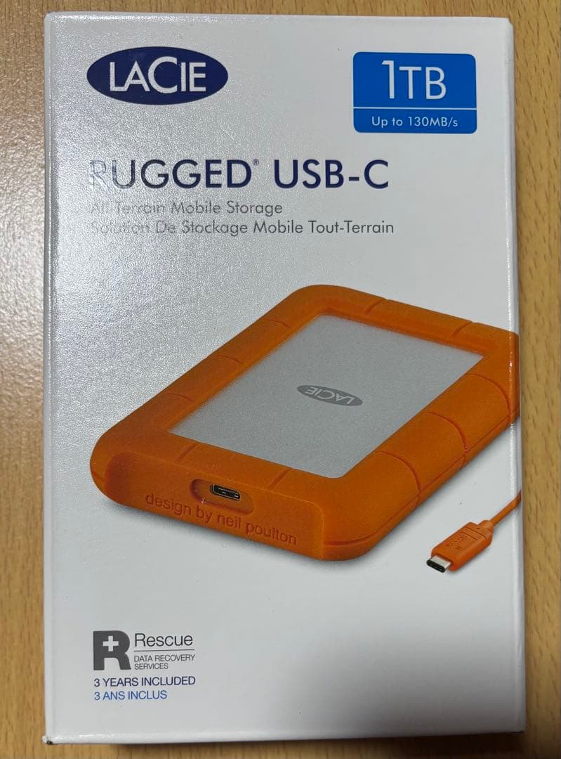 LaCie ラシー ポータブルHDD ハードディスク 1TB