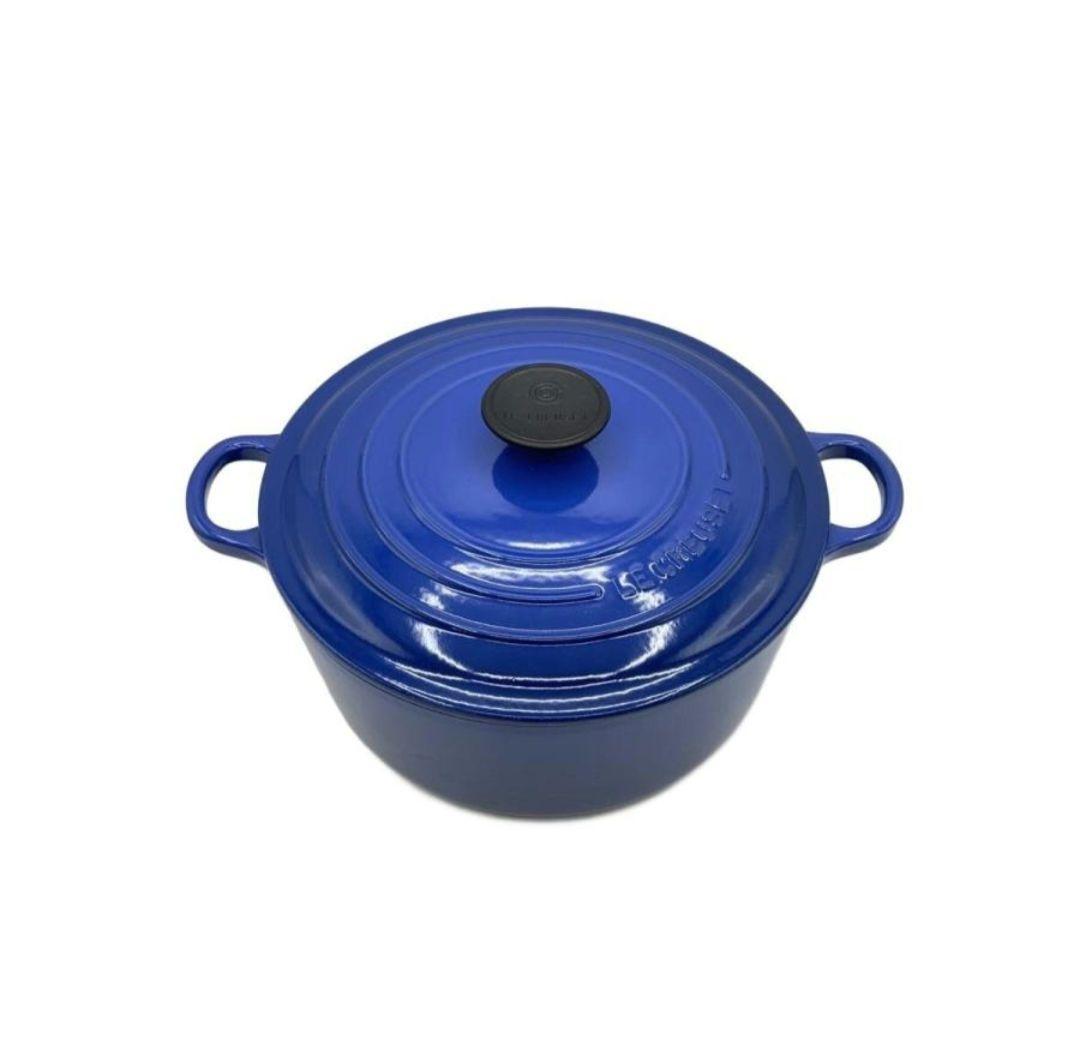 LE CREUSET ココット ロンド 24cm ブルー ルクルーゼ LE CREUSET 両手鍋 ココットロンド 24cm ブルー｜Yahoo