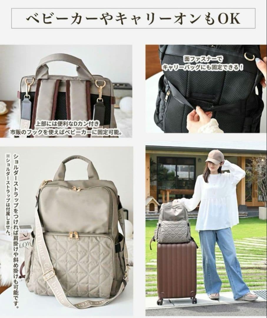 しまむら MUMU & Co. 多機能リュック マザーズリュック 新品 ベージュ