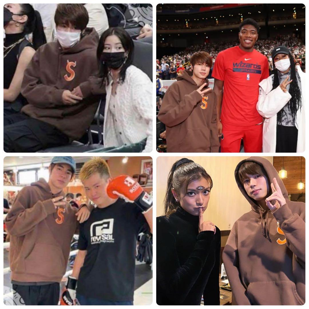 堀米雄斗着用モデル】激レア シュプリーム ツノSロゴ刺繍 パーカー