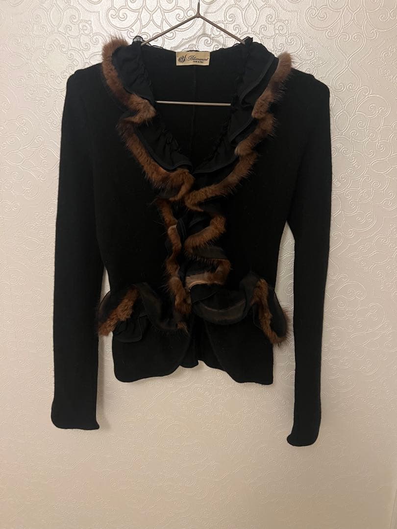 ブルマリン　リアルファー付きセーター